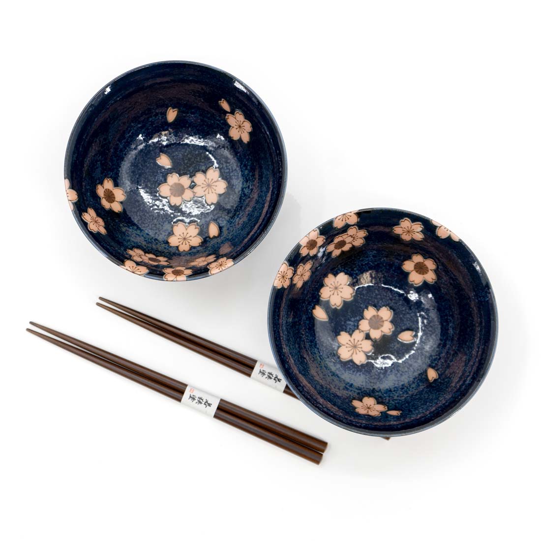 Namako Pink Sakura Two Bowl &amp; Chopstick Set