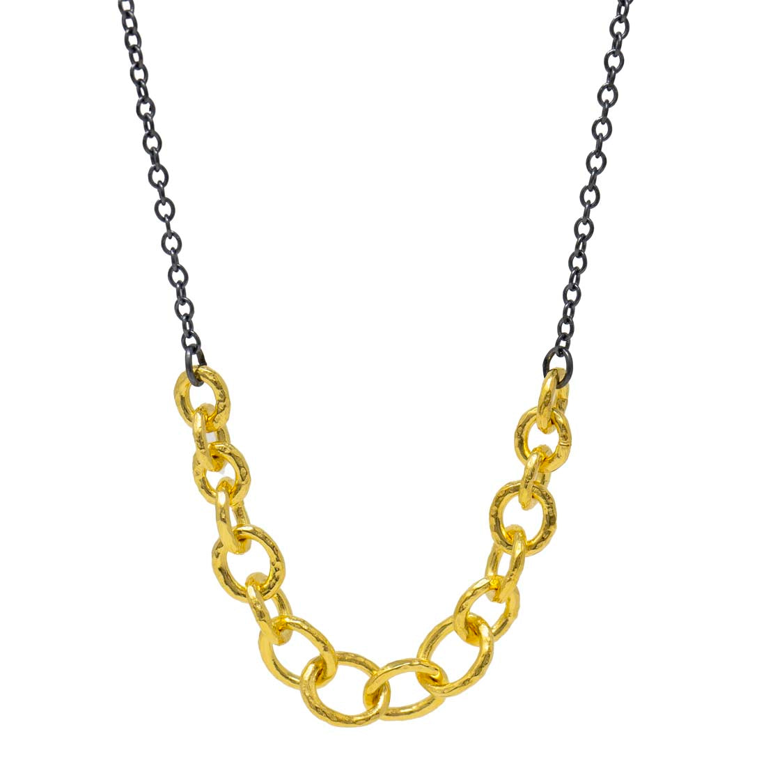 Gold-Plated Taper Link Chain Necklace