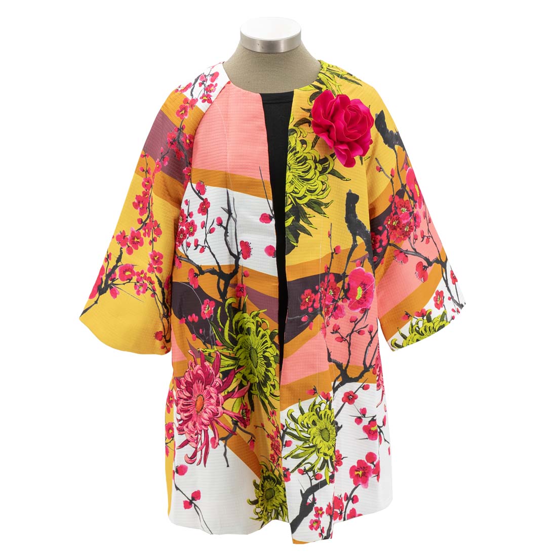 Long Floral Print Jacket - de Young & Legion of Honor Museum Long Floral Print Jacket - de Young & Legion of Honor Museum