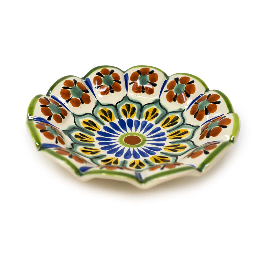Footed Ceramic Flower Bowl