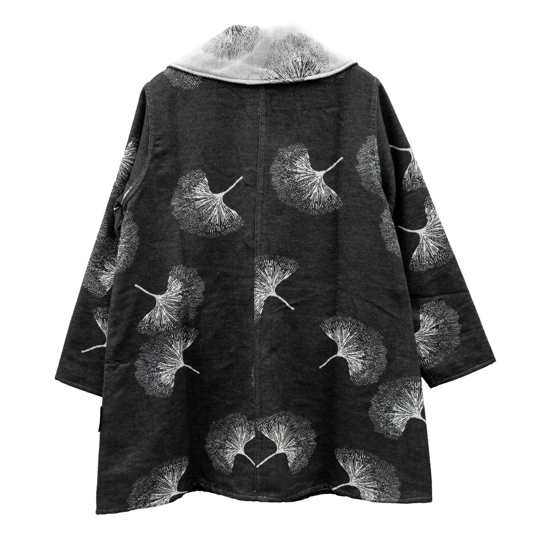 Gingko Black & White Reversible Sweater Coat