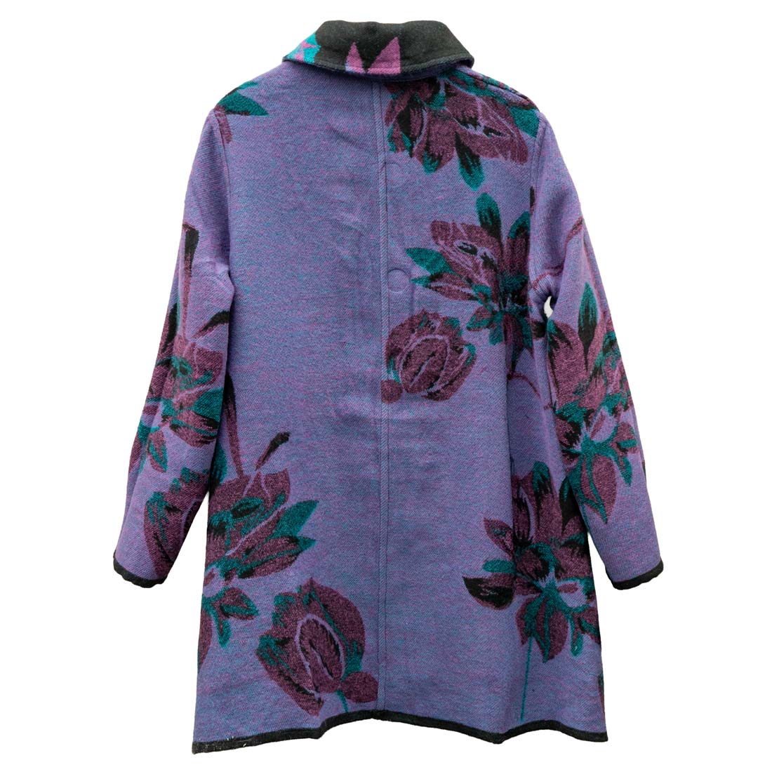 Purple Lotus Reversible Sweater Coat