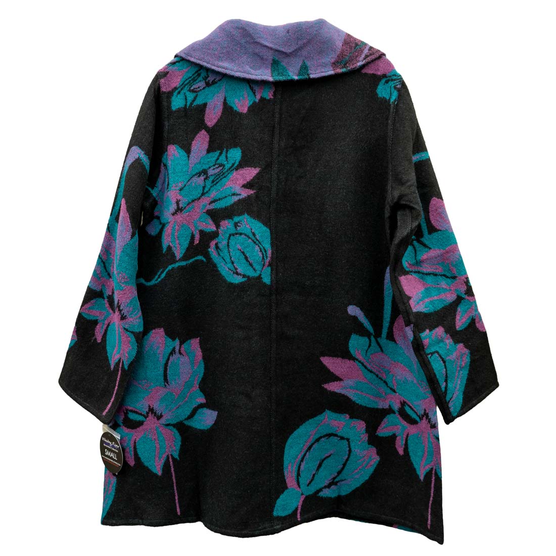 Purple Lotus Reversible Sweater Coat