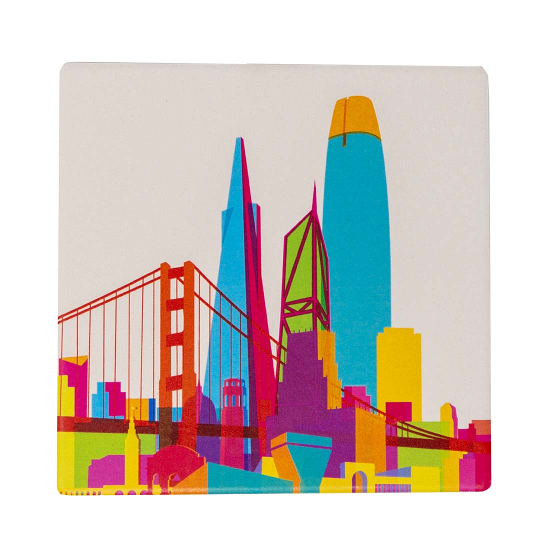 San Francisco Skyline Stone Coaster