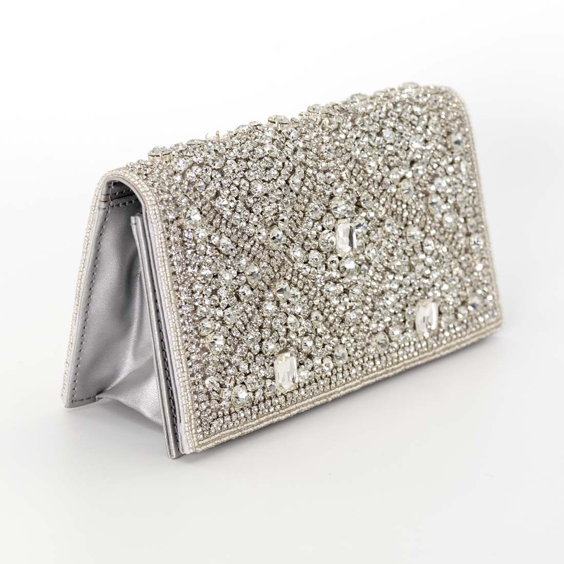 Silver Crystals Art Deco Beaded Bag