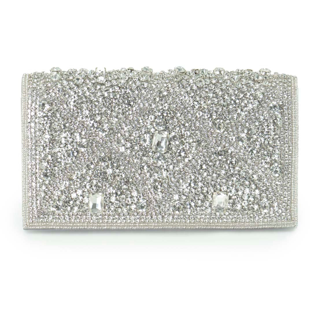 Silver Crystals Art Deco Beaded Bag