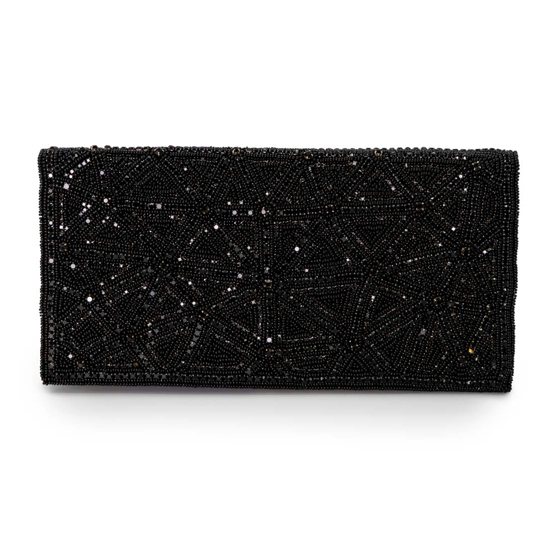 Black Crystals Art Deco Beaded Bag