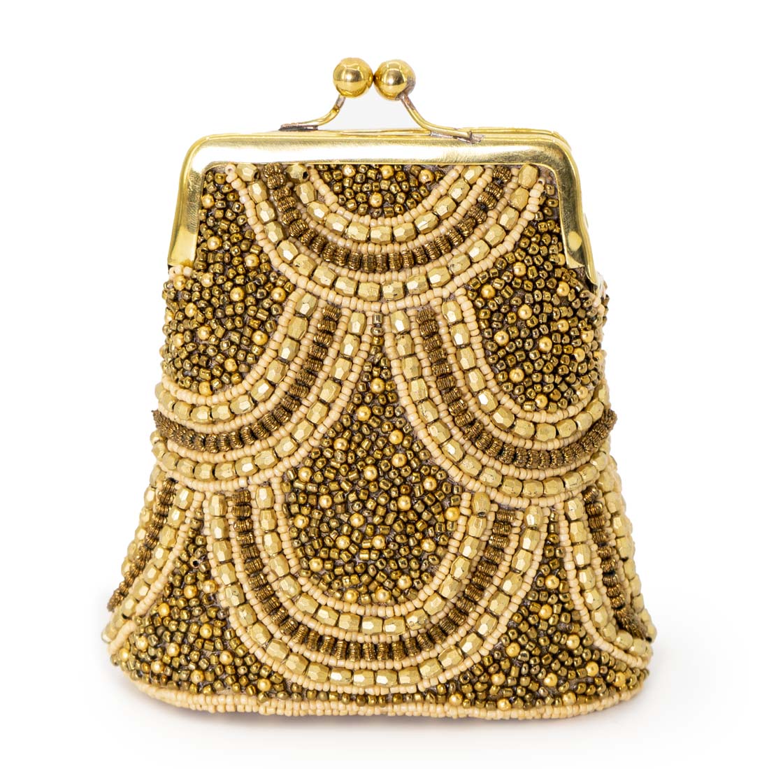 Gold Beads Art Deco Beaded Coin Bag