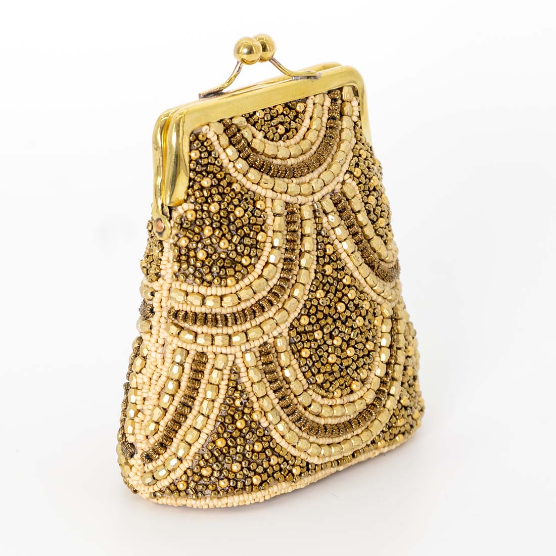 Gold Beads Art Deco Beaded Coin Bag