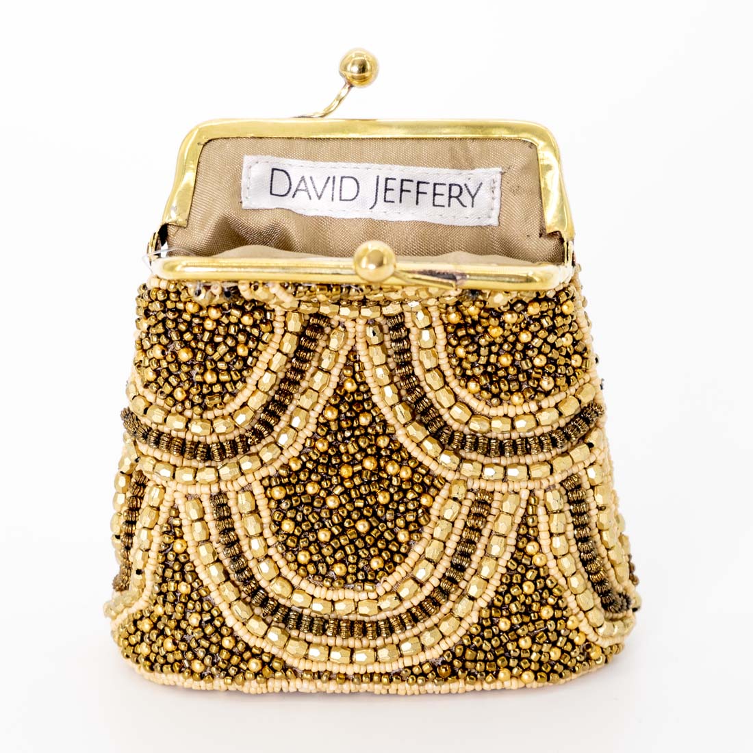 Gold Beads Art Deco Beaded Coin Bag