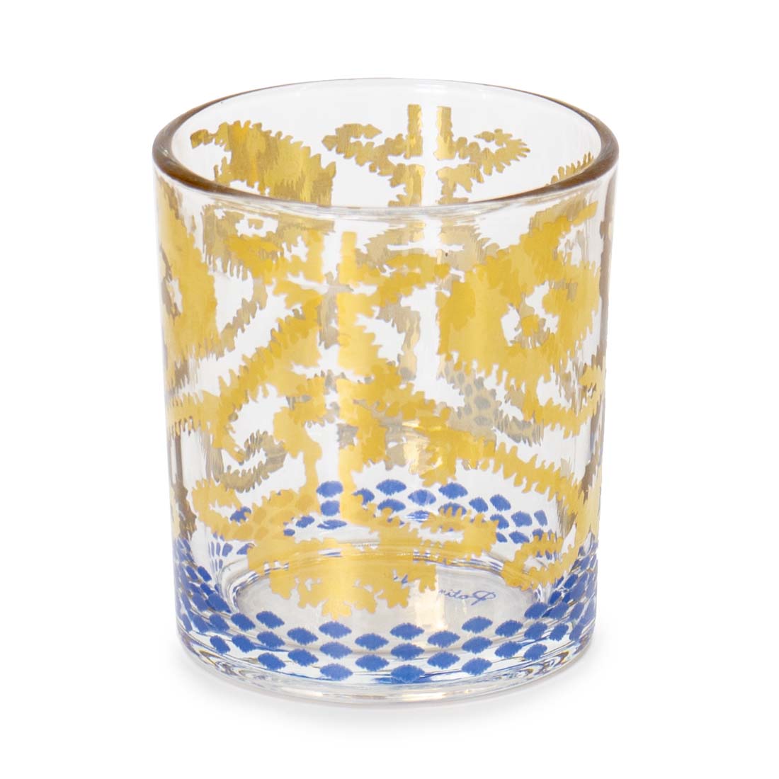 Golden Ikat Cocktail Glass