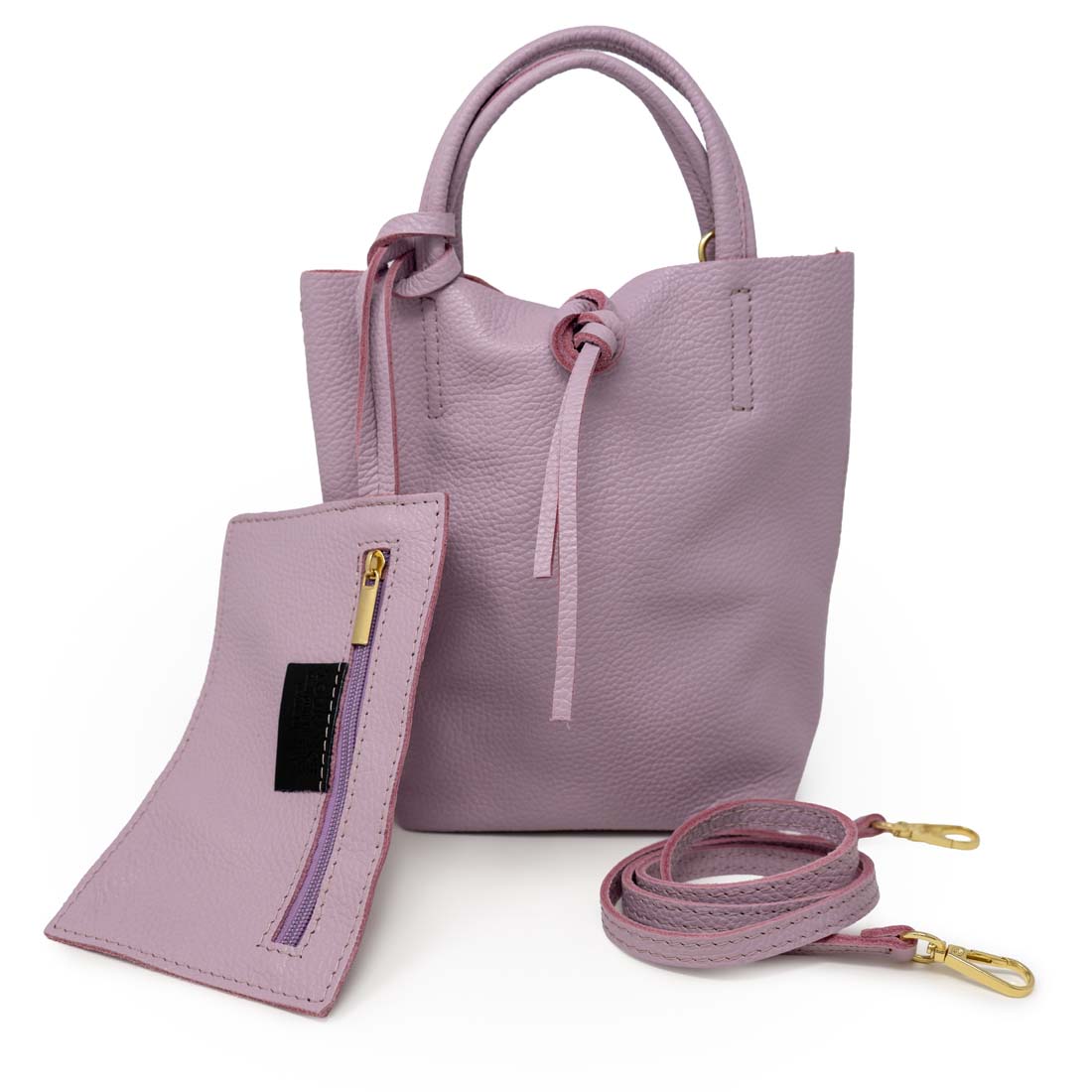 Italian Leather Mini Tote Bag