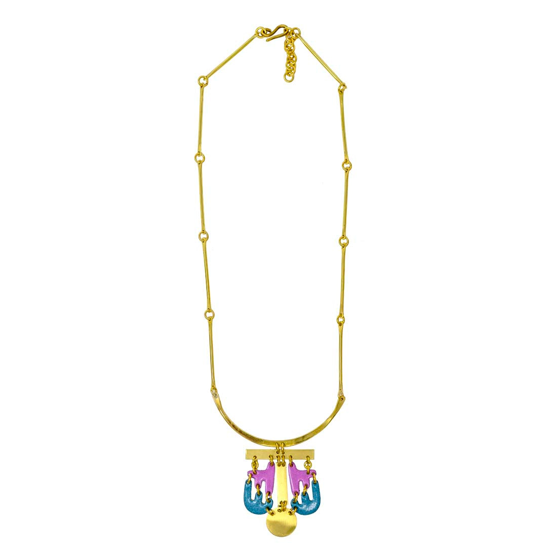 Neckring Mural Brass &amp; Enamel Necklace