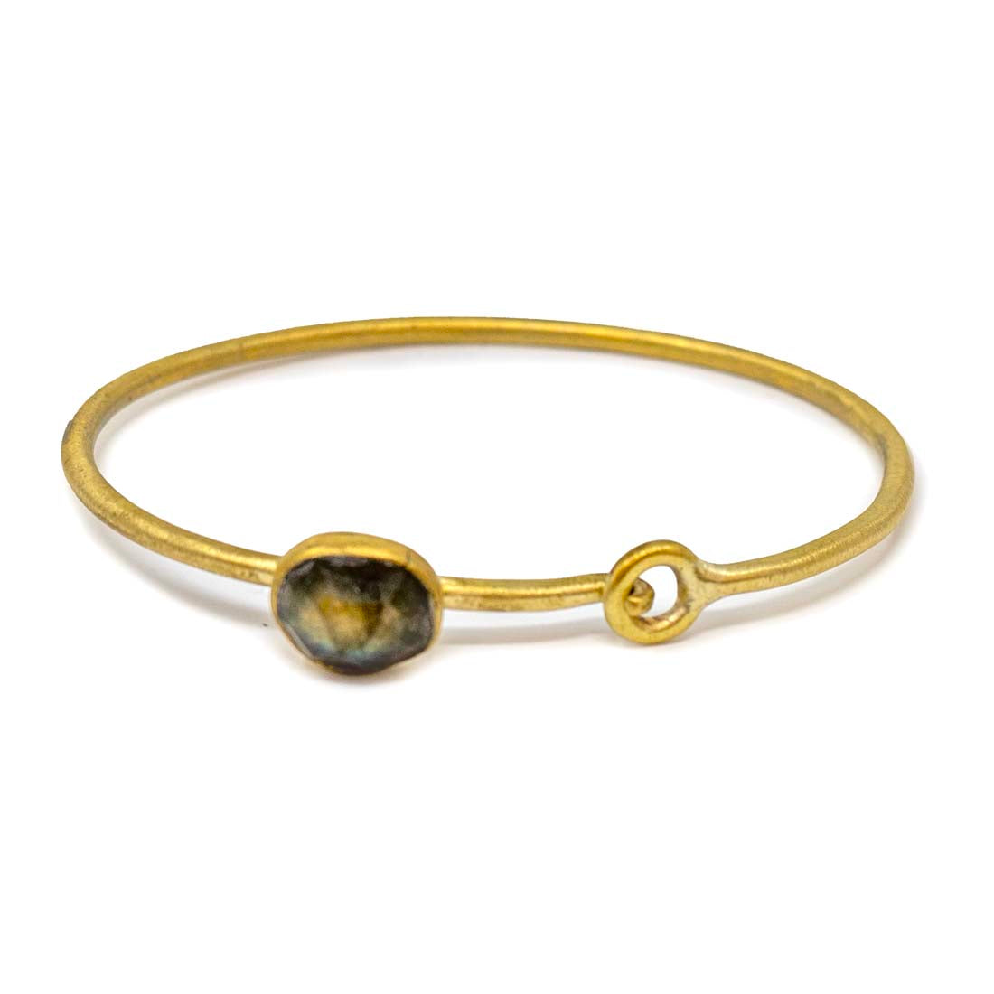 Brass &amp; Labradorite Bracelet