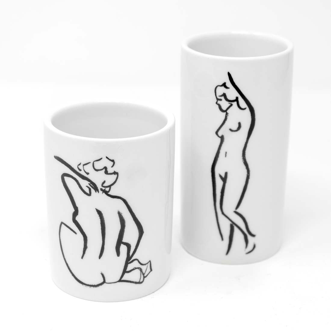 Seated Nude Porcelain Vase