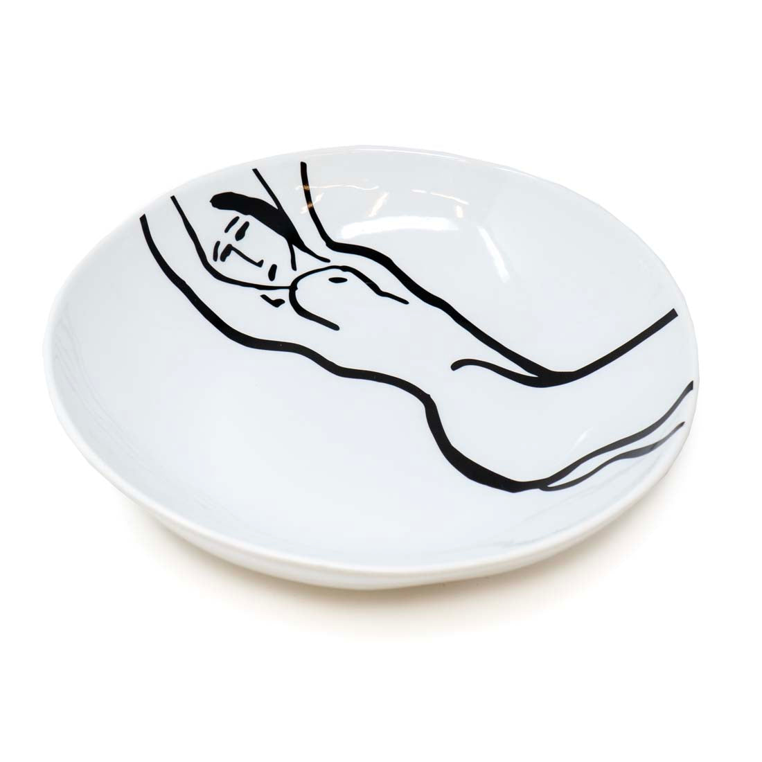 Reclining Nude Porcelain Serving Bowl