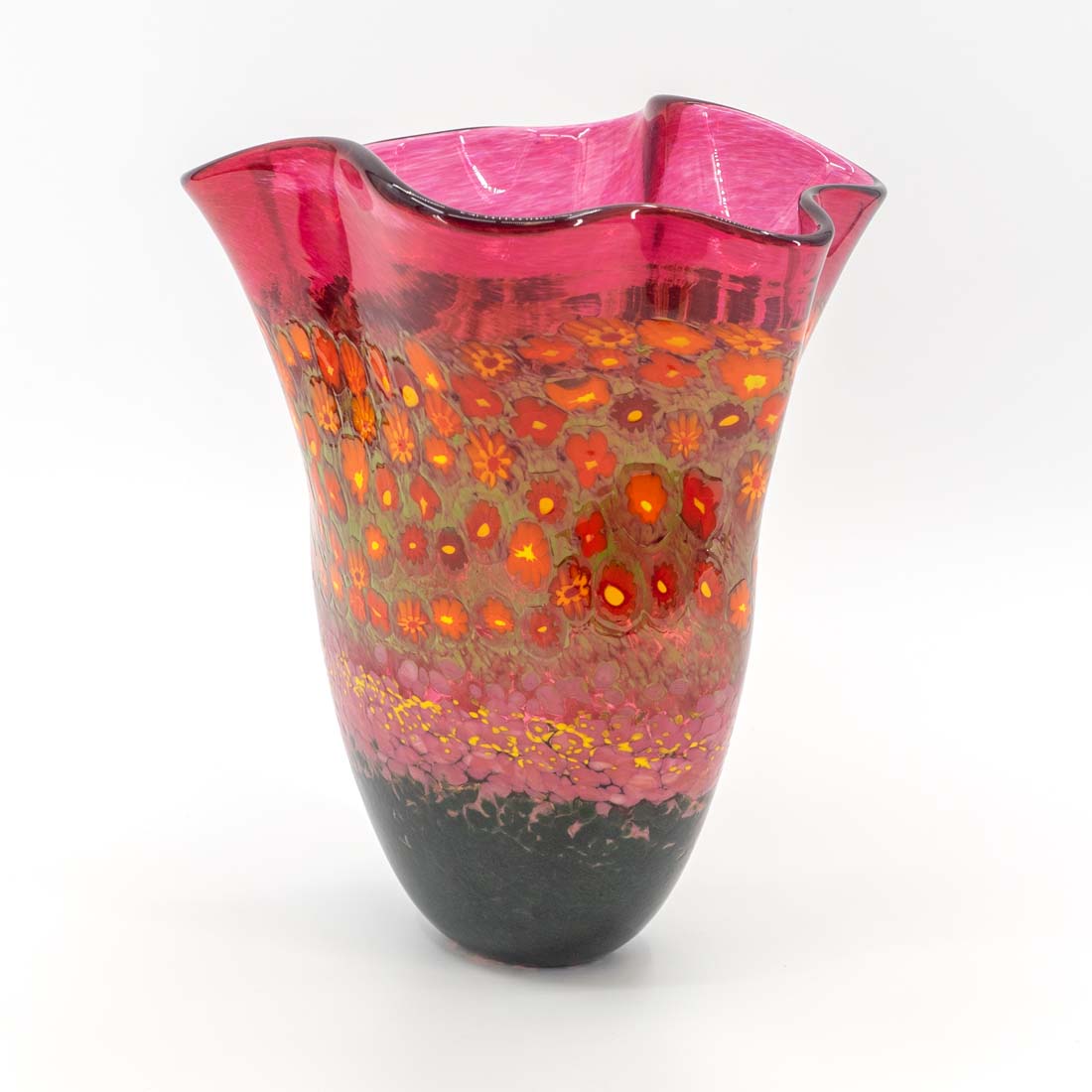 Ruby Fan Vase