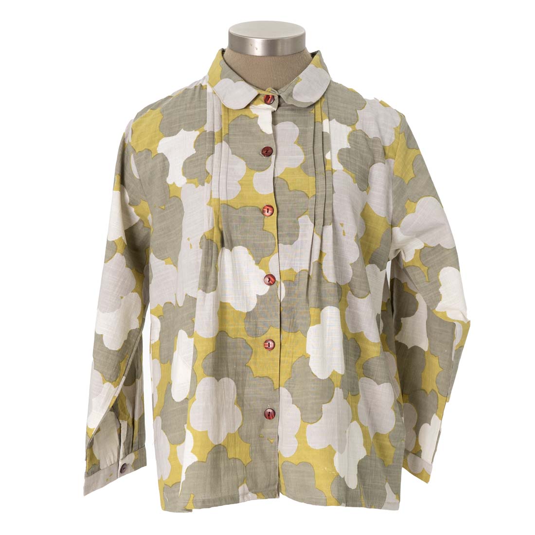 Mustard Print Button Shirt