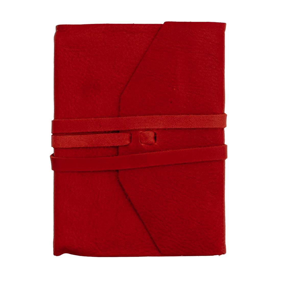 Red Leather Wrap Journal