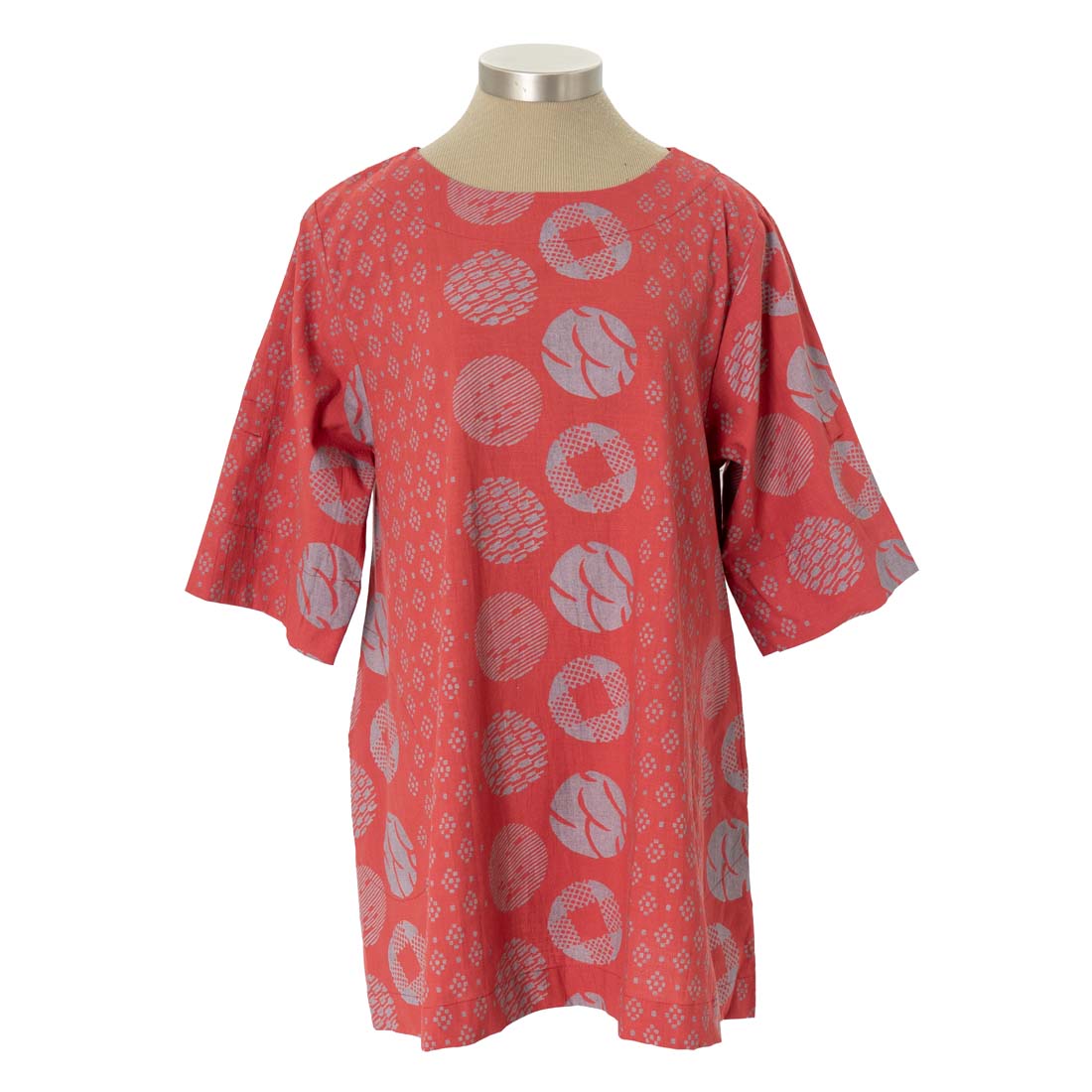 Red Printed Simple Tunic