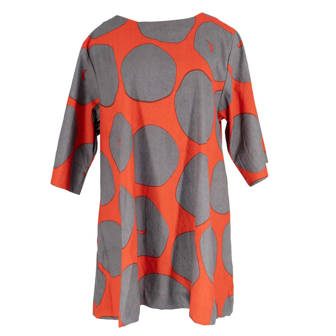 Polka Dot Print Simple Red Tunic