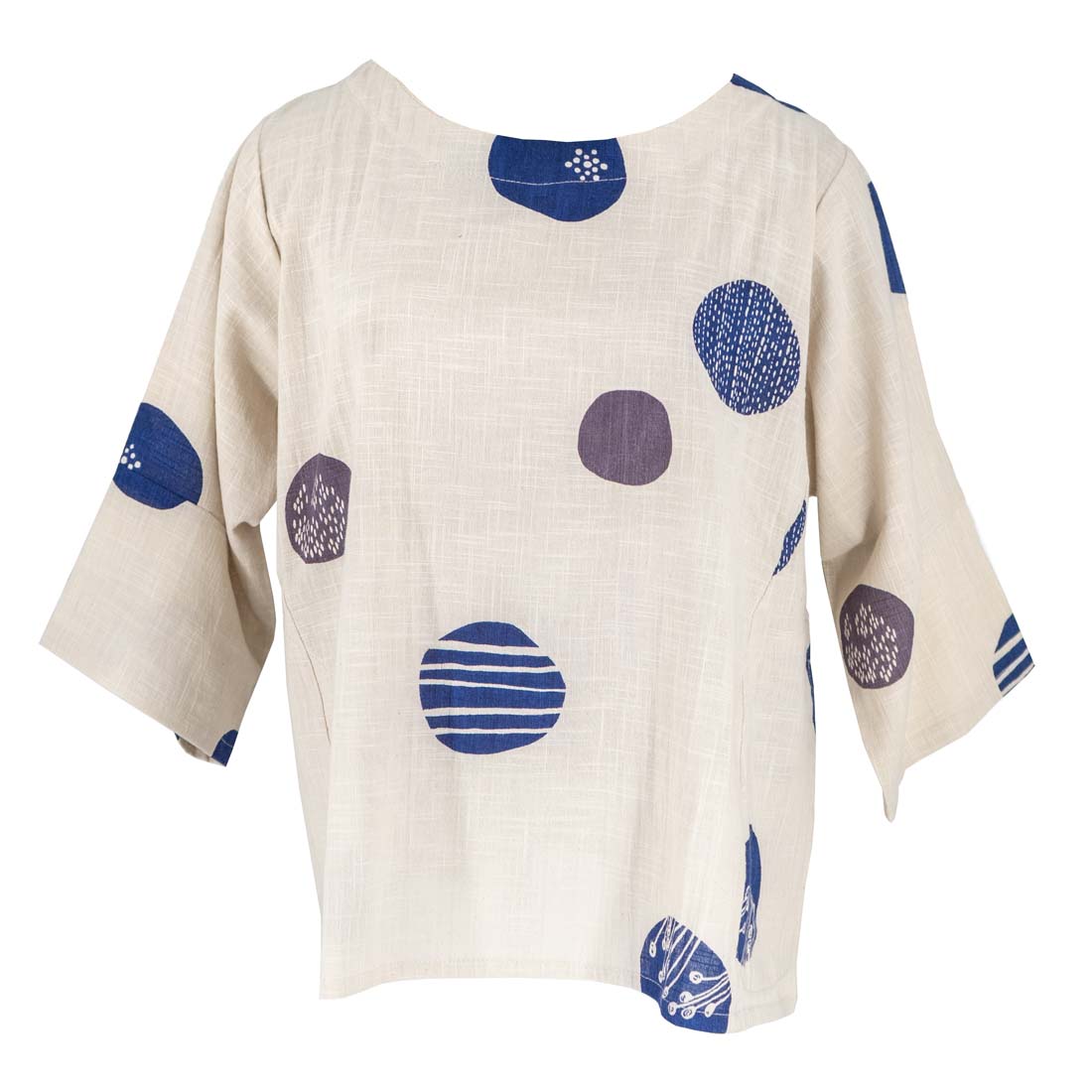 Bubble Print Crop Shirt