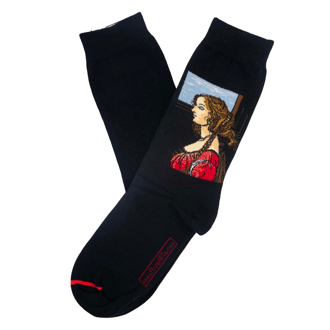 Botticelli Profile Portrait of a Young Woman Men&#39;s Socks