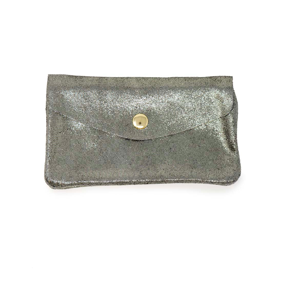 Italian Glitter Suede Leather Wallet