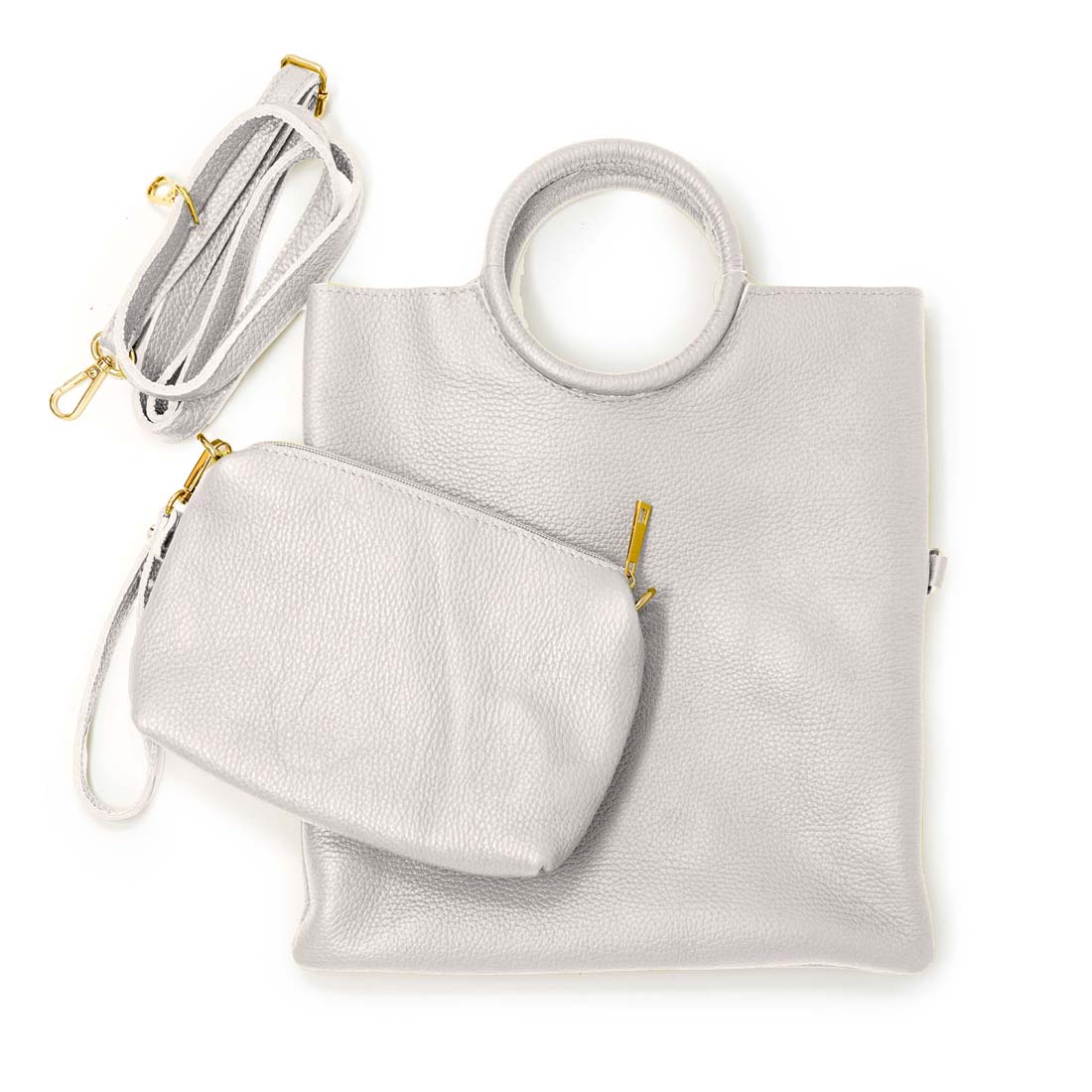 Italian Leather Ring Hand Bag