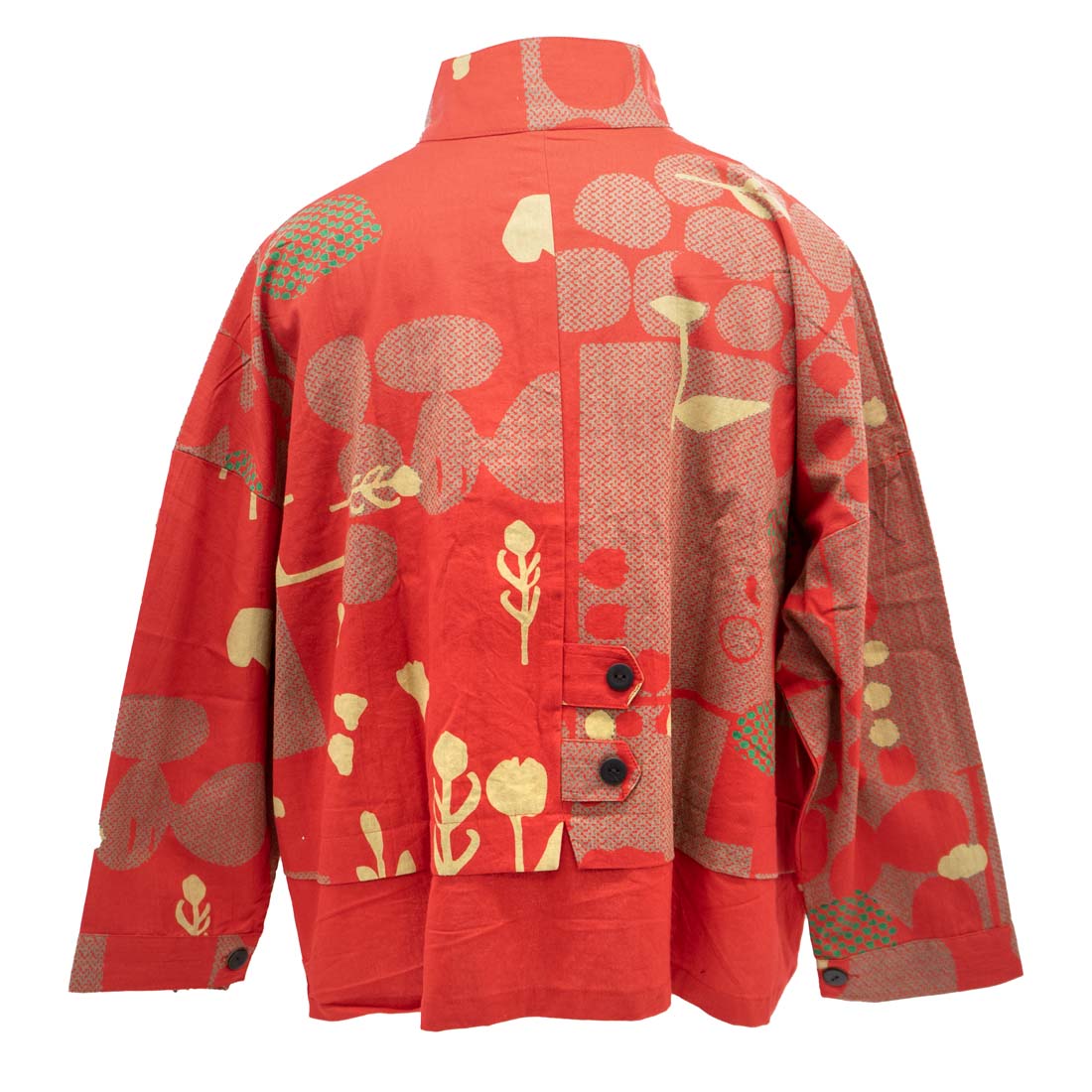Red Garden Print Layered Jacket