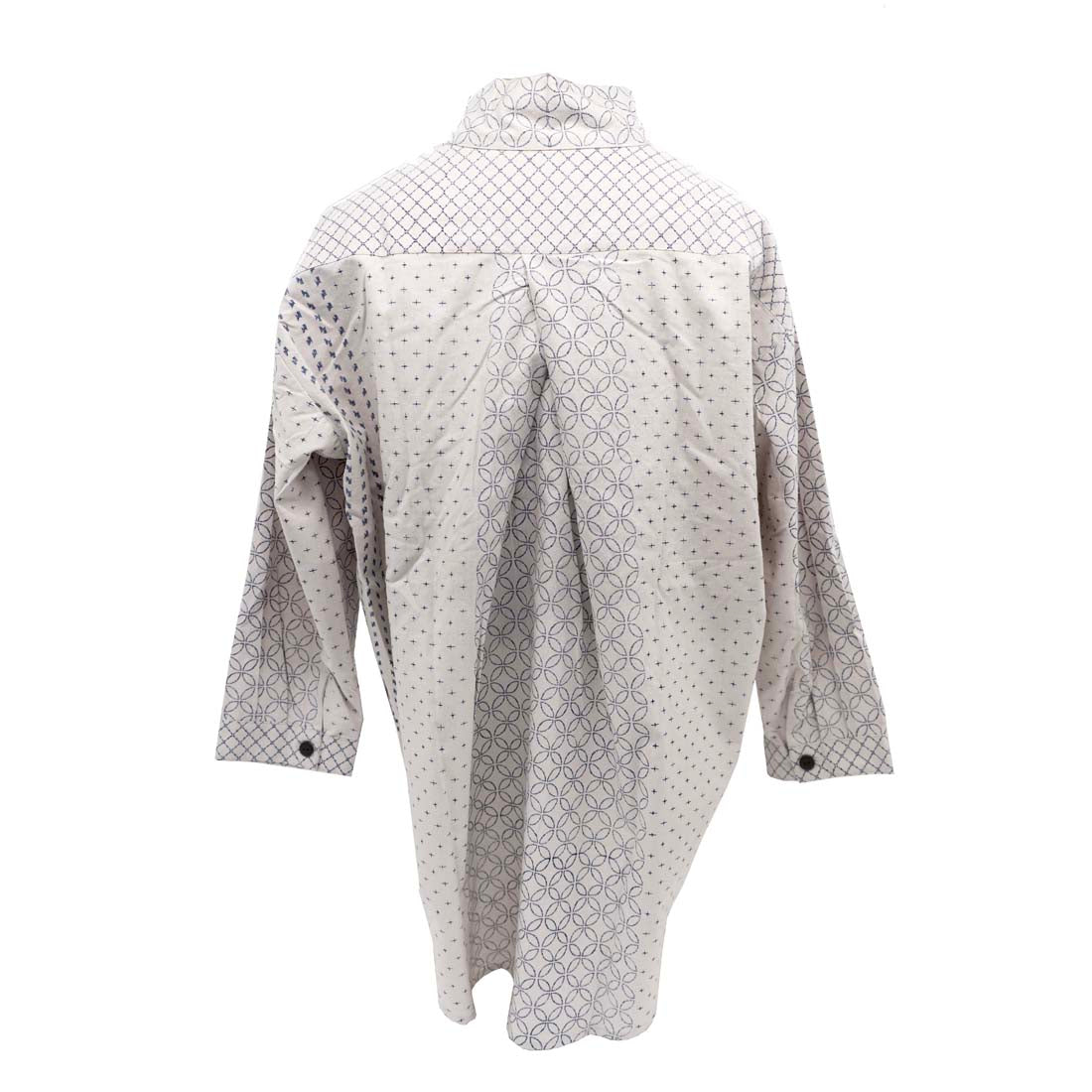 Purple Botanical Print Pintuck Tunic