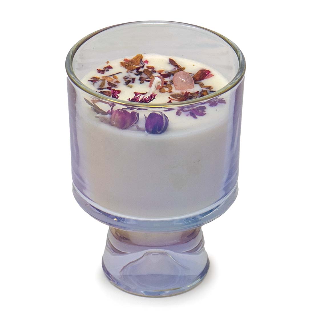 Coconut and Vanilla Purple Glass Candle