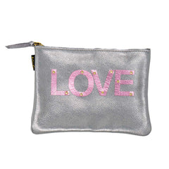 Rose 'Love' Metallic Leather Clutch - de Young & Legion of Honor
