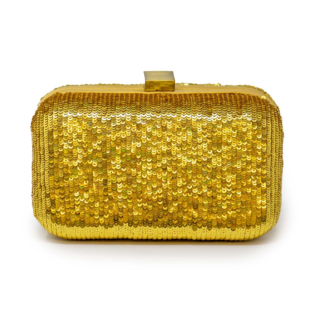 Gold Sequins Beaded Santi Clutch