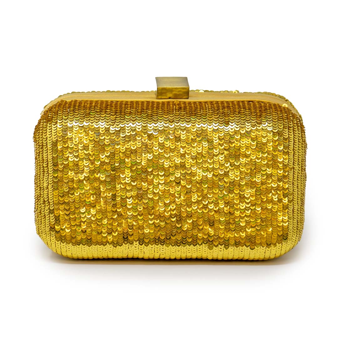 Gold Sequins Beaded Santi Clutch - de Young & Legion of Honor