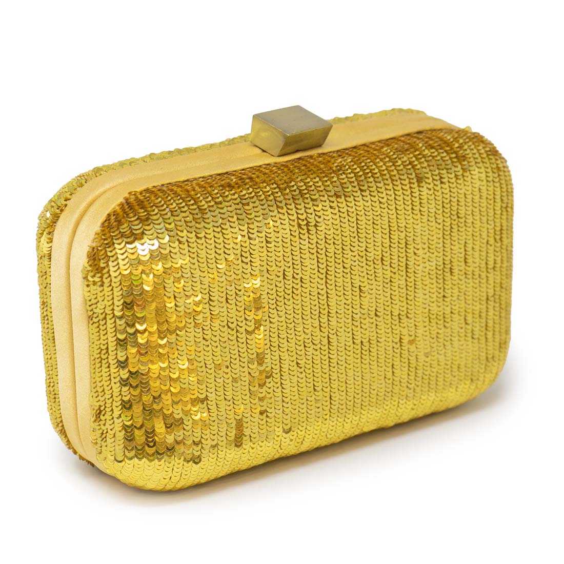 Gold Sequins Beaded Santi Clutch