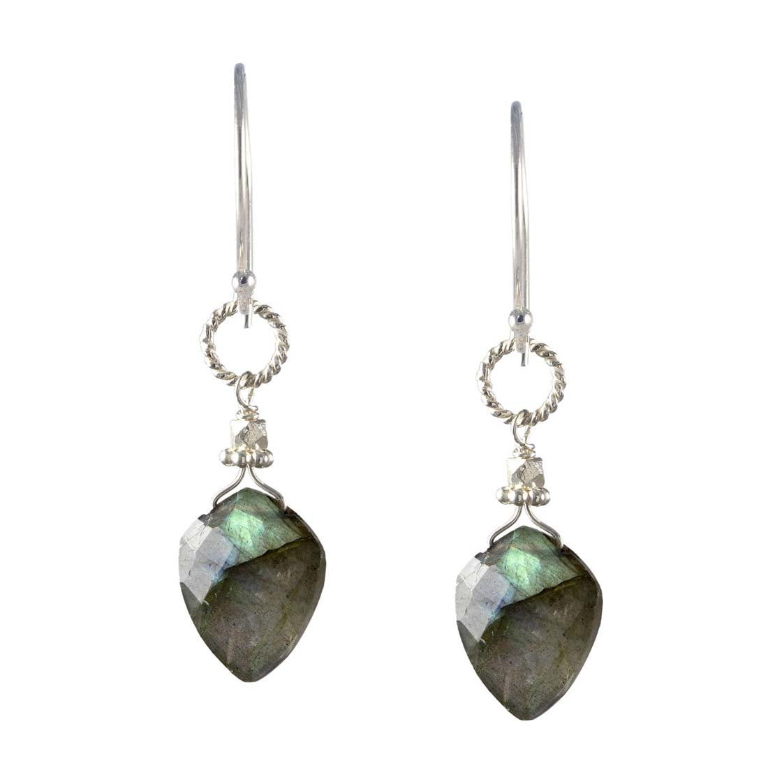 Sterling Silver Labradorite Drop Earrings