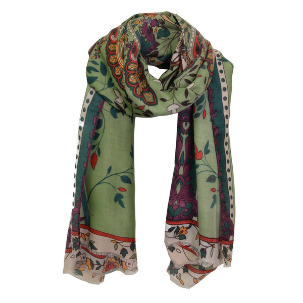 Boho Paisley Floral Scarf de Young & Legion of Honor Museum Stores