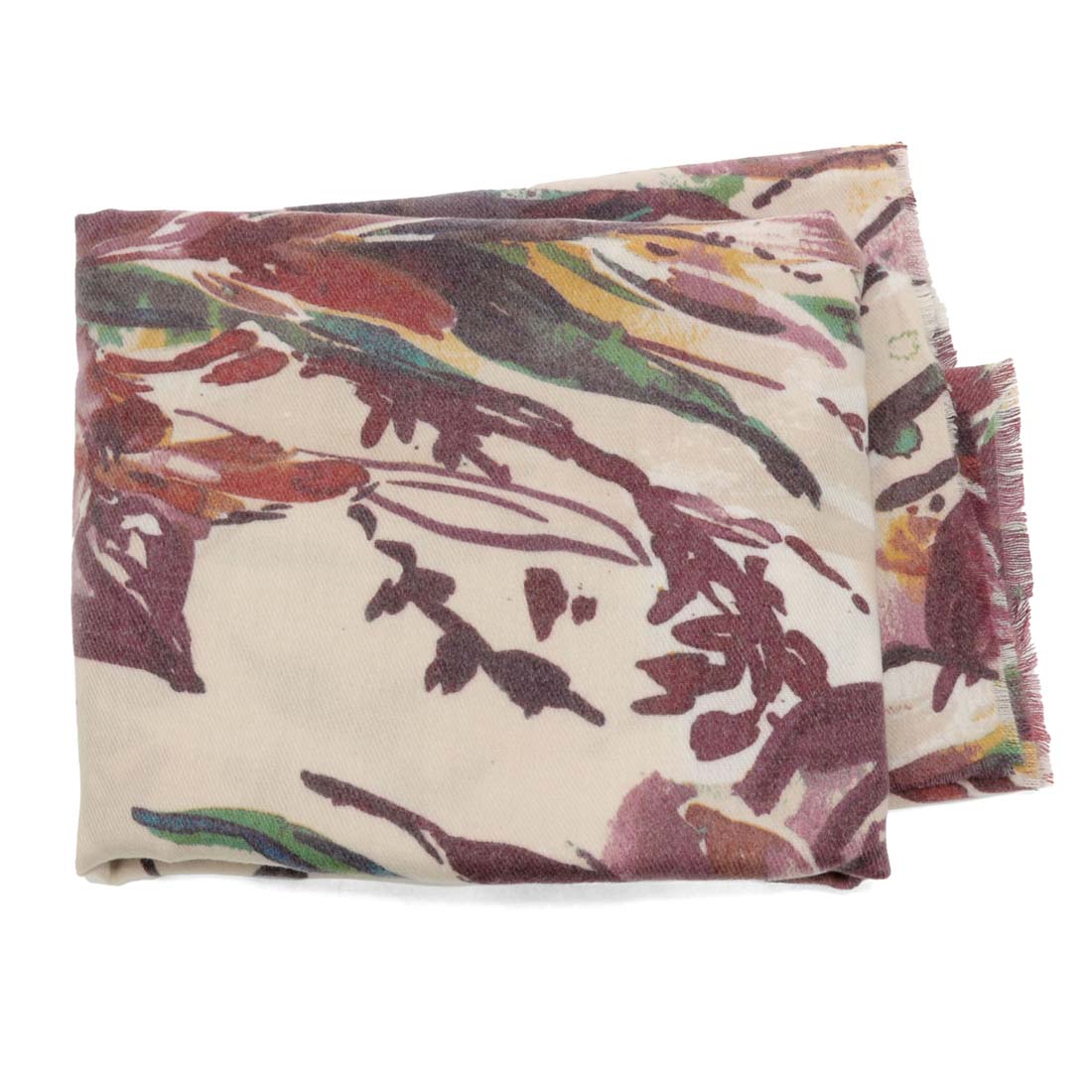 Multi Autumnal Lilies Floral Scarf