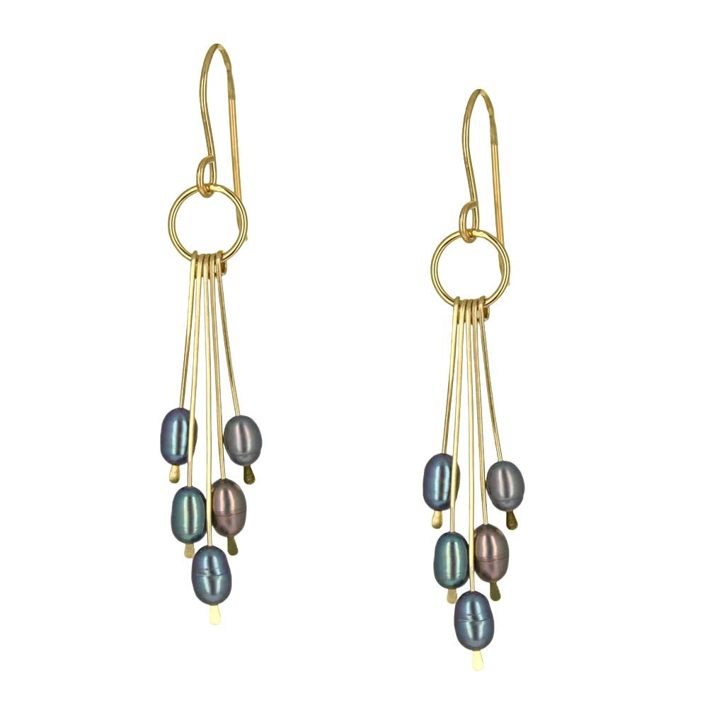 Melody Peacock Pearl Earrings