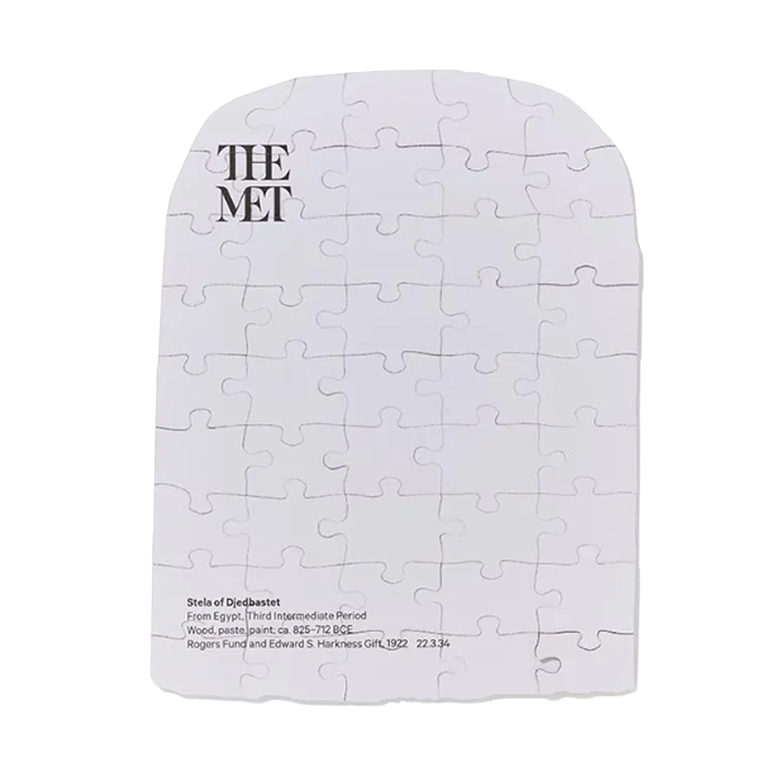 Jigsaw puzzle card with Egyptian slab design