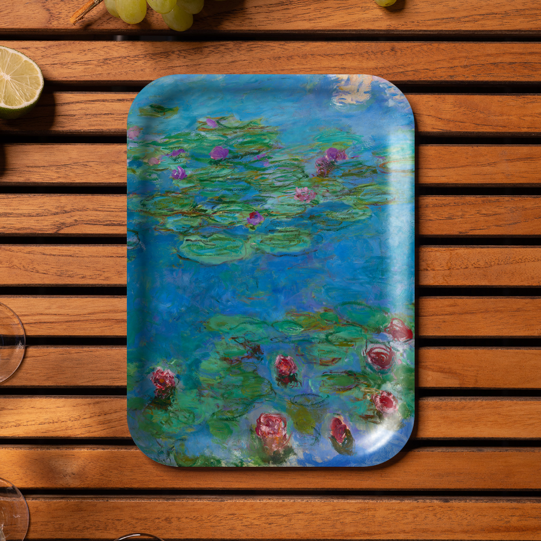 Monet Water Lilies Medium Tray