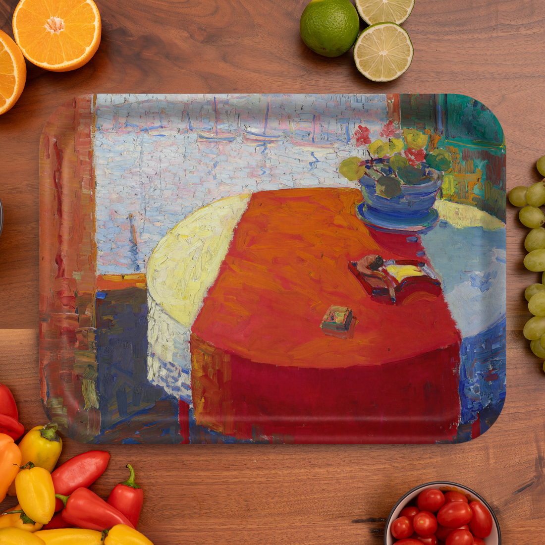 Giles The Red Table Cloth Large Tray