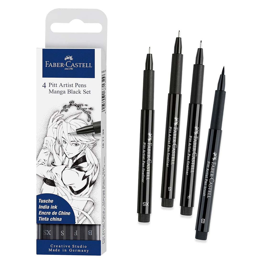 PITT Artist Manga Black Drawing Pen Set