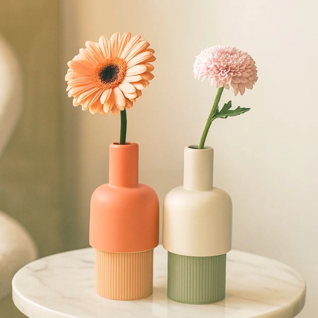 Fusion Flip Reversible Ceramic Vase Set