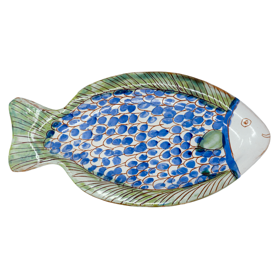 Fayoum Ceramic Fish Plate