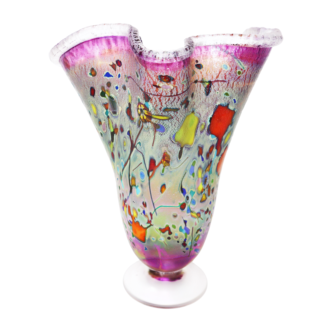 Purple Fluted Vase