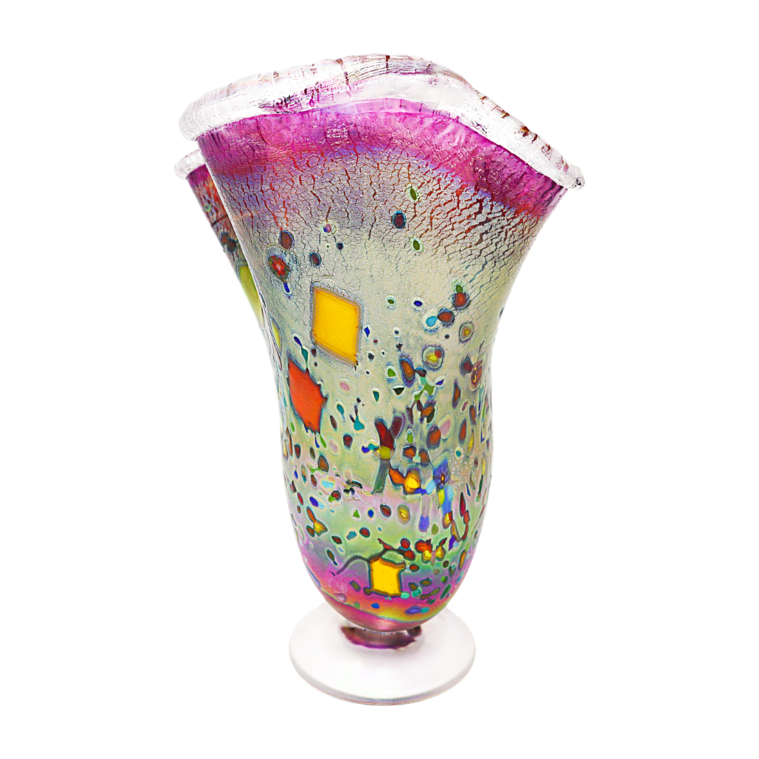 Purple Fluted Vase