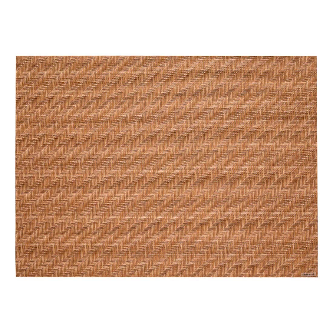 Brown textured placemat on a white background