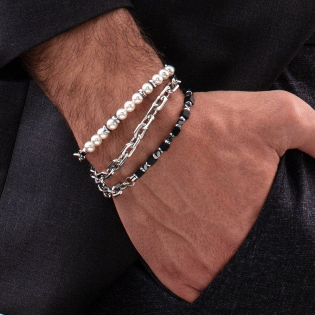 Fusion Cubes Link Chain Bracelet